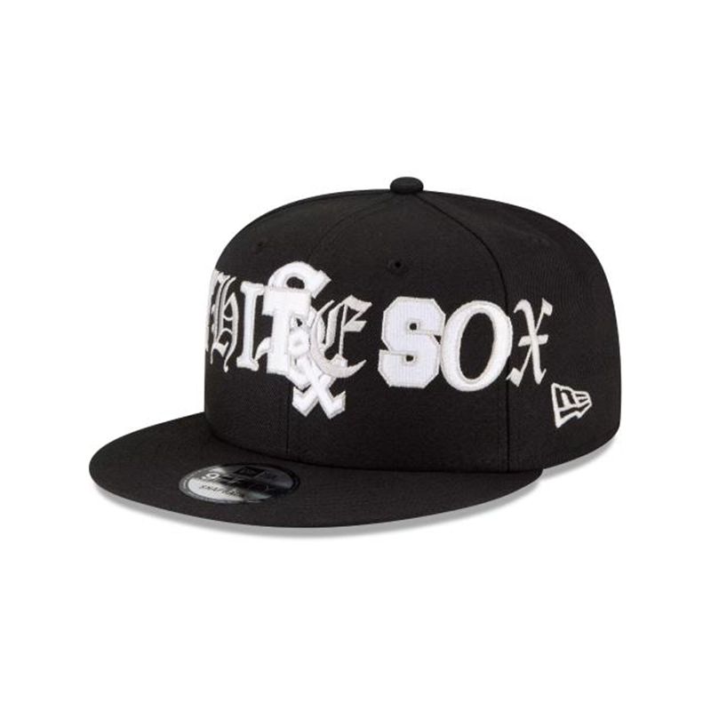 MLB Chicago White Sox Mixed Font 9Fifty Snapback (RTQ9947) - Black New Era Caps